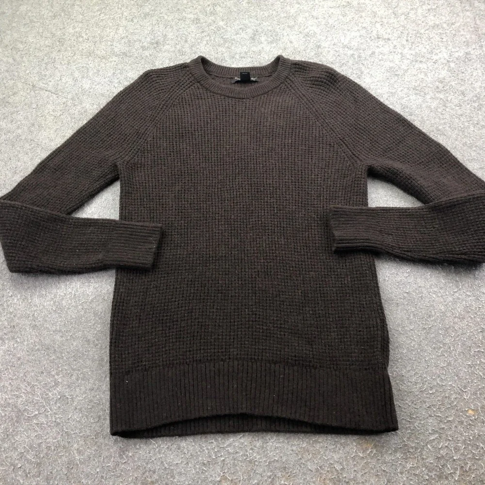 Banana Republic Sweater Mens Small Brown Wool Knit Heavy Crewneck Pullover